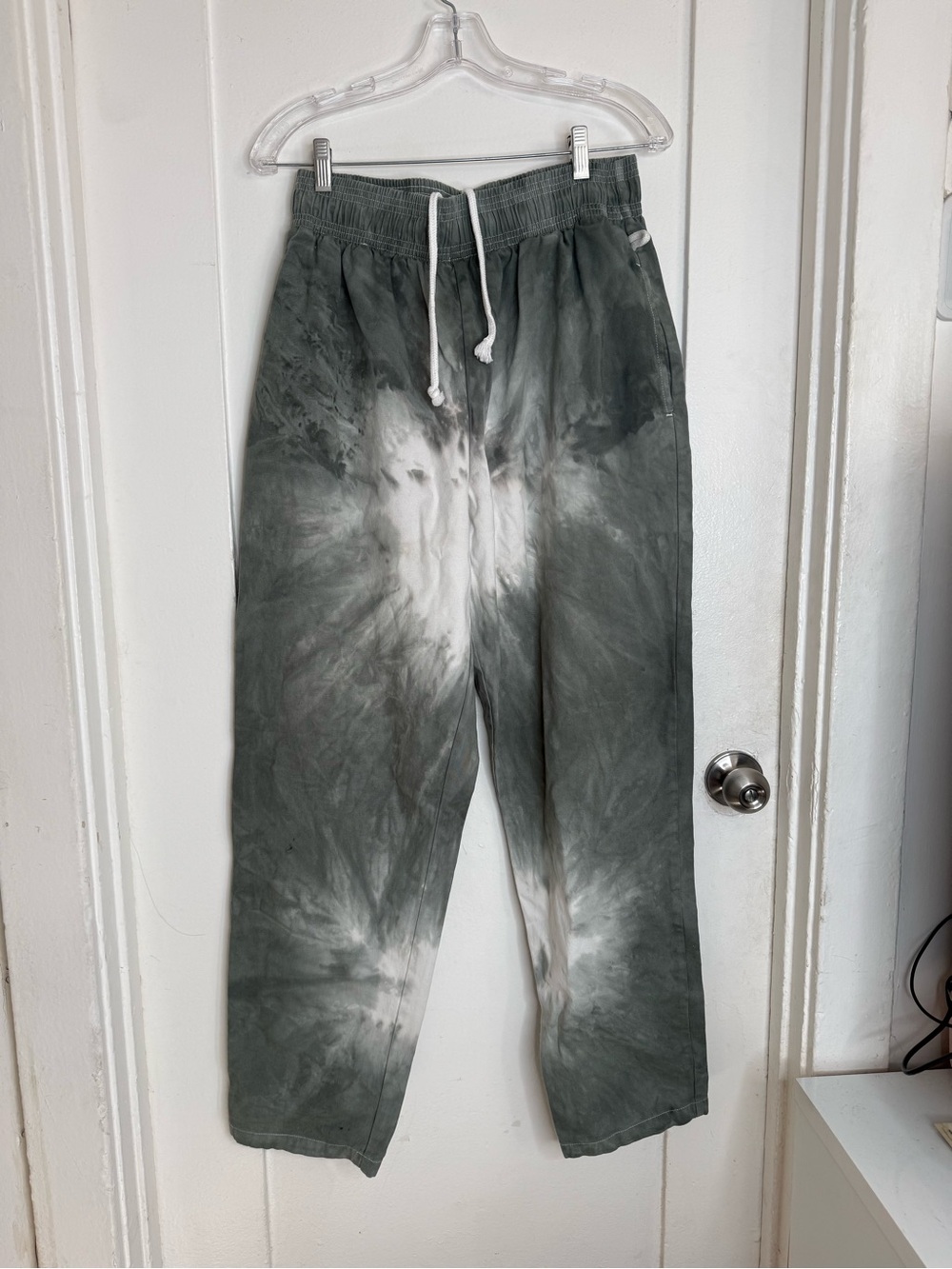 Cookmans Chef Pants Balsamico Grey Stain Tie Dye Size L